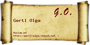 Gertl Olga névjegykártya